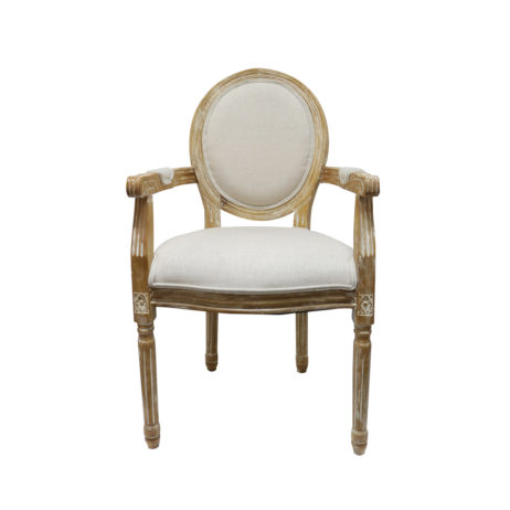 Rental (Bacolod) - Oakwood Wooden Louis XV Chair with Arm B92755 [4 Units]