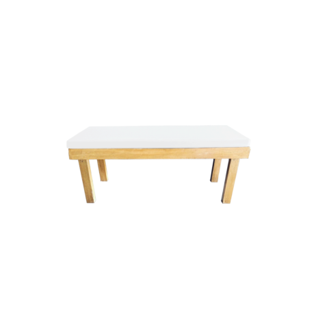 Rentals (Manila) - White Wooden Bench 80245 [Qty Available: 38 Units]