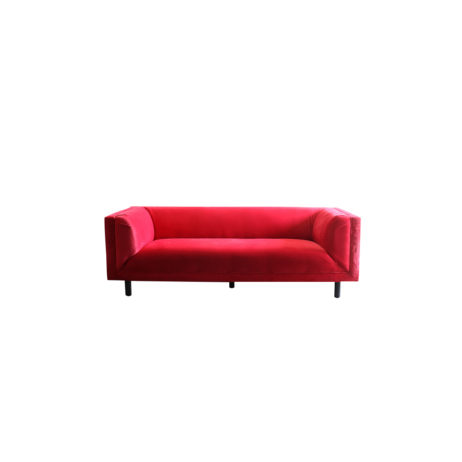 Rentals (Manila) - Red Velvet 3-Seater Sofa 13088 [Qty Available: 1 Unit]