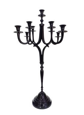 Rentals (Manila) - 9-Arm Black Stainless Steel Candelabra 46025 [Qty Available: 16 Units]