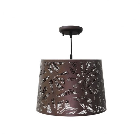 For Sale (Outlet) - Rustic Steel Hanging Lampshade Etched Pattern 02900