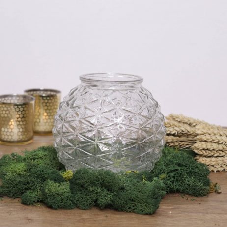 For Sale (Bacolod) - Clear Glass Hobnail Vase 443