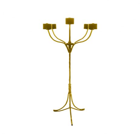 Rentals (Manila) - Gold/Black Steel Candelabra Old (Tall) 69032 [Qty Available: 12 Units]