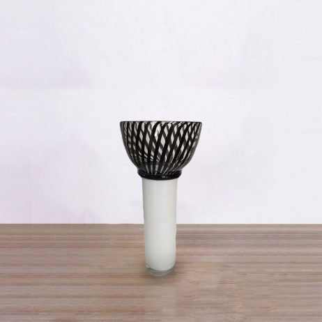 18th Pasig Store - White Stripe Glass Vase 332D2