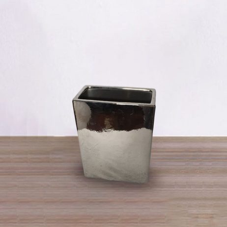 For Sale (Store) – Rectangular Ceramic Vase (Silver)