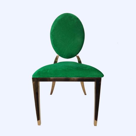Rental - ROSE GOLD Washington Stainless Steel Chair (Velvet Foliage Green Cushion) 82415 [Qty Available: 50 Units]