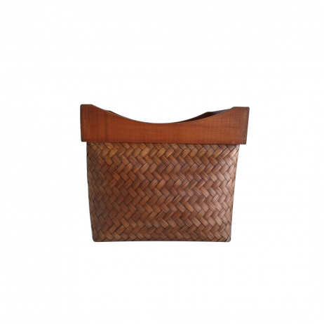 18th Store LCC - Square Handwoven Bamboo Basket L42280