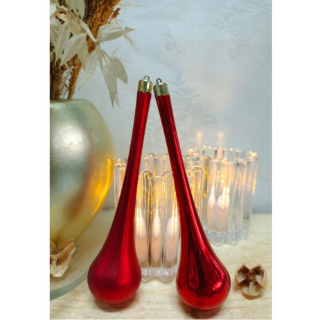 18th Store LCC - Christmas Ornament Red Acylic Water Drop (Set of 4 per Pack) L47791