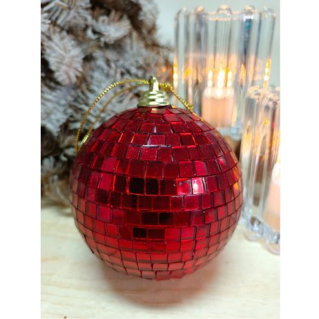 18th Store LCC - Christmas Ornament Acrylic Red Balls (Set of 6 per Pack) L76941