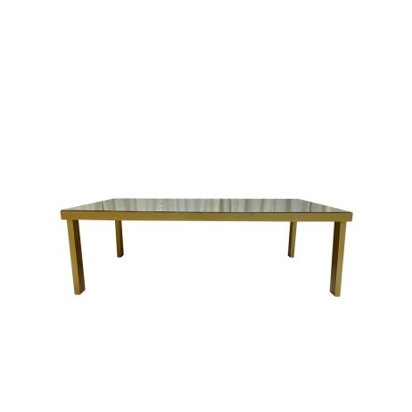 Rentals (Manila) - Charles Gold Stainless Steel Table with Mirror Topper (4 Feet X 8 Feet) 48570 [Qty Available: 5 Units]