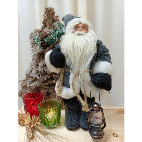 18th Store LCC - Black Santa Clause with Eye Glasses & Lamp (Small) L79354