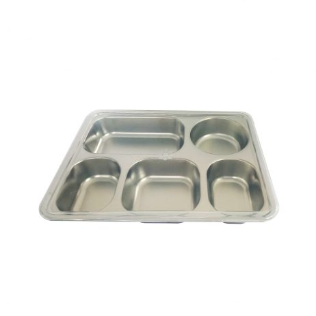 18th Store LCC - Stainless Steel Plate 5 Division Food Tray L89536