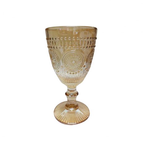18th Store LCC - Sunflower Embossed Vintage Goblet (Champagne Color) L63281