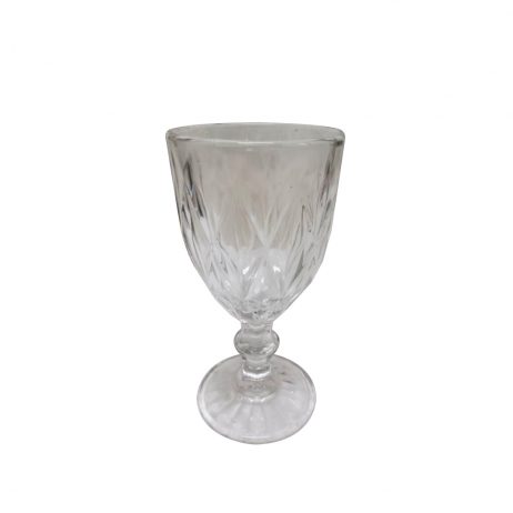 18th Store LCC - Embossed Diamond Vintage Goblet (Clear Color) L23159