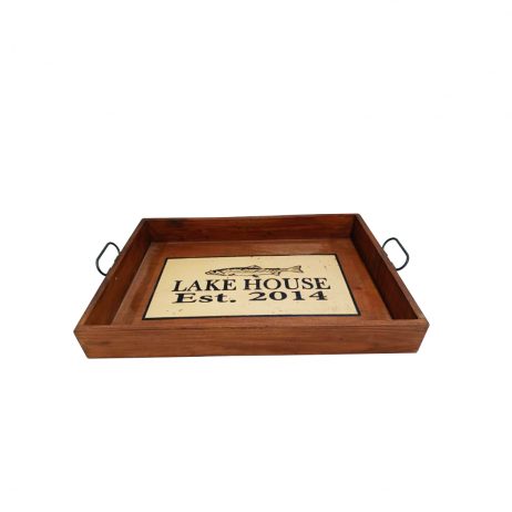 18th Store LCC - Lake House Wooden Tray L40713