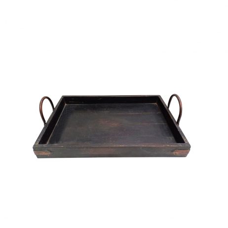 18th Store LCC - Meshach Black Wooden Tray L40716