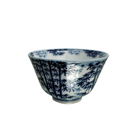 18th Store LCC - Blue Ceramic Bamboo Mini Bowl IRJ81110