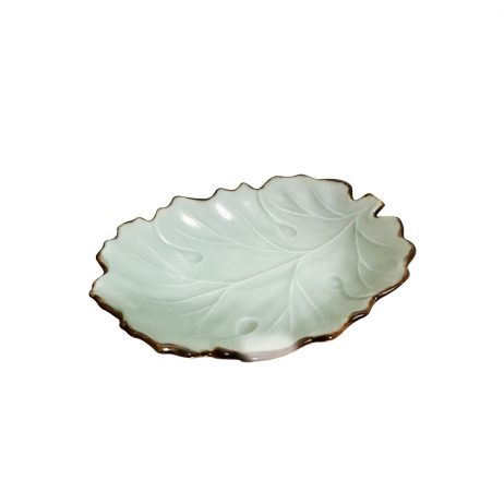 18th Store LCC - Seto Yaki Leaf Glazed Ceramic Saucer IRJ81115