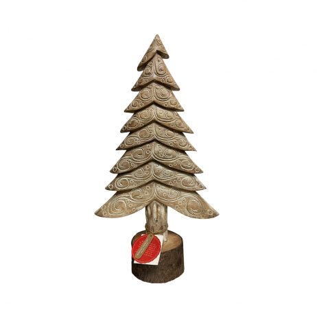 18th Store LCC - Hand Carved Artisan Christmas Tree (Light) L82522 / Philippines