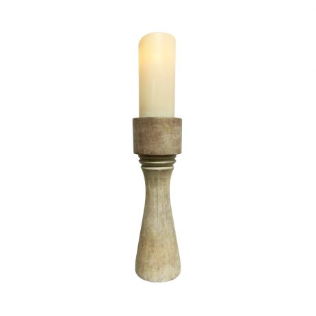 18th Store LCC - Gerson Candle Holder Natural Washed with LED Candle L344202 / Philippines