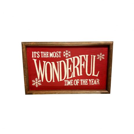 18th Store LCC - Christmas Wooden Frame "WONDERFUL" L07516 / Philippines