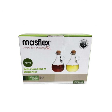 18th Store LCC - Masflex 2-pc Glass Condiment Dispenser LA001