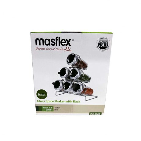 18th Store LCC - Masflex 6-pc Glass Spice Shaker with Rach LA007