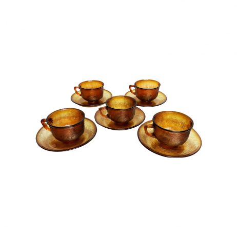 18th Store LCC - Set of 5 Saucer & Cup Set (Amber) L22113