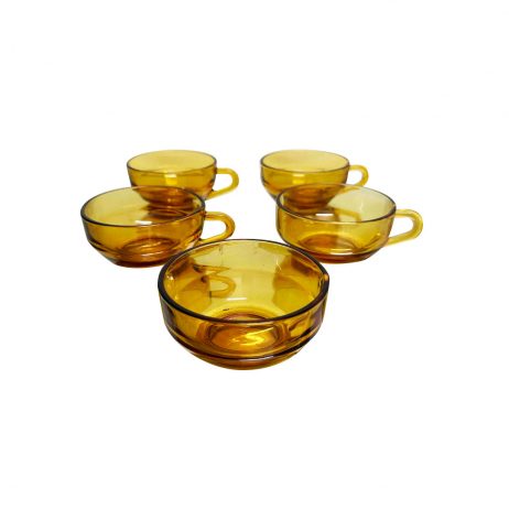 18th Store LCC - Set of 5 Tea Cup (Amber) L22146