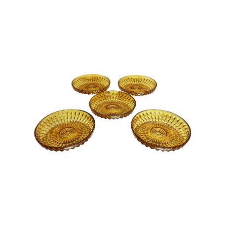 18th Store LCC - Set Of 5 Saucer (Amber) L22124
