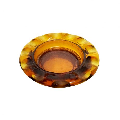 18th Store LCC - Vintage Kiriko Glass Ashtray (Amber) L22192
