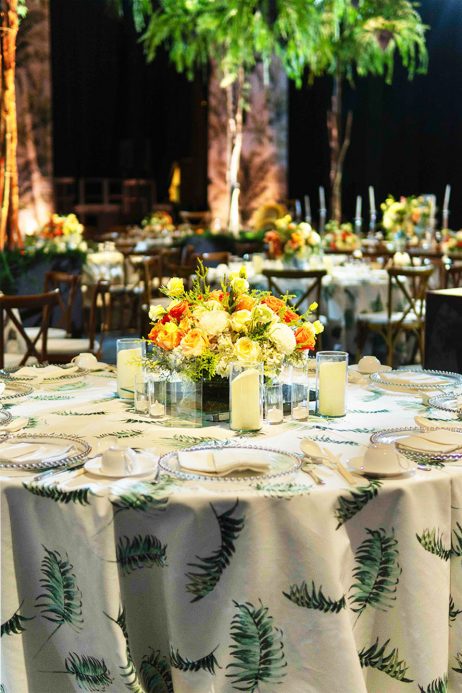 Rentals (Bacolod) - Fern Table Cloth (Green & Olive) B23460 [Qty Available: 10 Units]