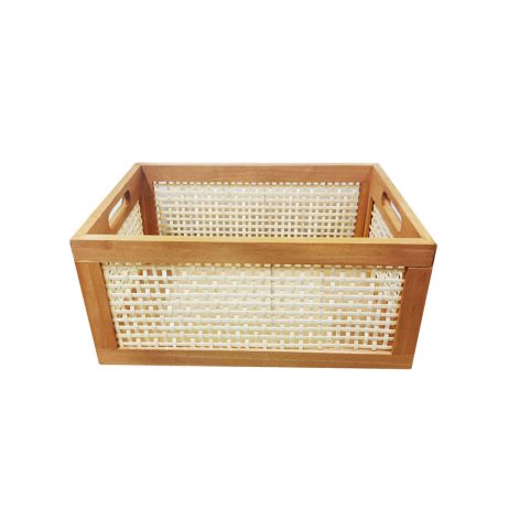 18th Pasig Store - Woven Wood Basket Storage 45660