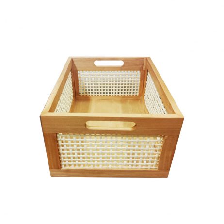 18th Pasig Store - Woven Wood Basket Storage 52509