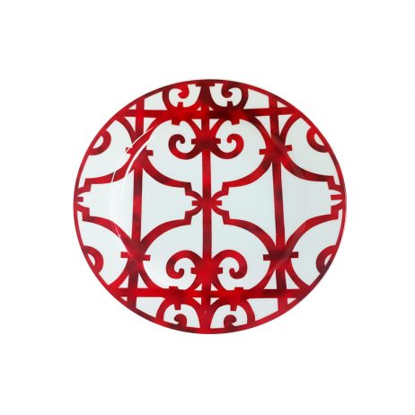 Rentals (Bacolod) - Red Hermes Inspired Dinner Plate B47627 [Qty Available: 32 Units]