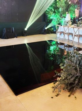 Rentals (Bacolod) - Acrylic Black Dance Floor (12 feet x 12 feet) B77330 [Qty Available: 1 Unit]