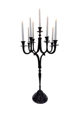 Rentals (Manila) - 9-Arm Black Stainless Steel Candelabra 46025 [Qty Available: 16 Units]