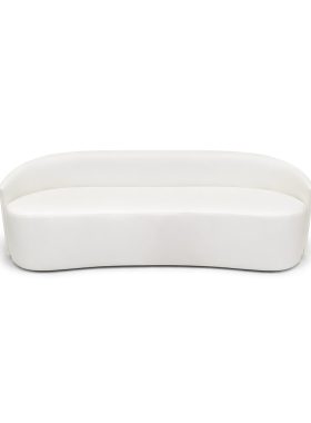 Rentals (Manila) - White Curved Sofa (3-Seater) 65916 [Qty Available: 1 Unit]
