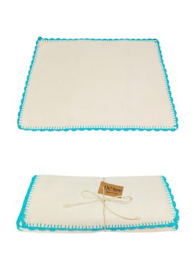 18th Pasig Store - DeMano Handy Crafts Placemat w/ Blue Edge 93630 (Set of 4)