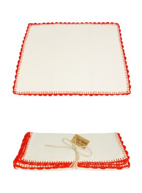 18th Pasig Store - DeMano Handy Crafts Placemat w/ Orange Edge 94822 (Set of 4)